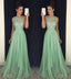 Sexy Open back Evening Prom Dresses, Beaded prom Dress, Green Prom Dress,  dresses for Prom, sexy prom dresses 2017, 17015