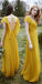 Mismatched A-Line Chiffon Backless Cheap Bridesmaid Dress, FC1798