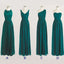 Best Sale Cheap Simple Mismatched Styles Chiffon Floor-Length Formal Long Teal Green Bridesmaid Dresses, WG183