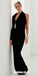 Black Special Desighed Long Sleeve Backless Mermaid Jersey Prom Dresses, FC2070