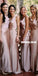 Charming Silk Elastic Satin Mermaid Backless Inexpensive Bridesmaid Dresses, FC2290