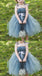 Dusty Blue Pix Tutu Dresses, Tulle Flower Girl Dresses, Cheap Little Girl Dresses for Wedding, FG046