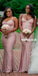 Sexy Mermaid V-neck Sleeveless Floor-Length Bridesmaid Dress, FC3791