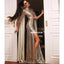 Sparkle Sequin Mermaid Long Sleeves Sexy Slit Prom Dresses, FC4172