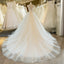 Lace A-Line Applique Wedding Dress, Beaded Wedding Dress, Elegant Cap Sleeve Wedding Dress, LB0430