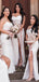 Spaghetti Straps Mermaid Sexy Backless Side Split Bridesmaid Dress, FC4751