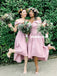 Stunning Off Shoulder High-Low Backless Jersey Bridesmaid Dress, FC5058