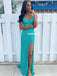 Sexy V-neck Slit Mermaid Backless Sequin Gorgeous Prom Dresses, FC5856