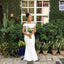 Elegant Off Shoulder Memraid Jersey Backless Long Cheap Bridesmaid Dress, KX631