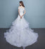 Long Wedding Dress, Gorgeous Wedding Dress, Off Shoulder Wedding Dress, Organza Bridal Dress, Sequin Wedding Dress, Applique Wedding Dress, Mermaid Wedding Dress, LB0716
