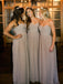 Chiffon Sweet Heart Bridesmaid Dress, Simple Floor-Length Bridesmaid Dress, LB0823