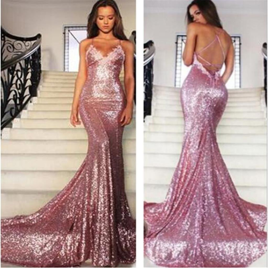 Sexy Sequin Long Mermaid Sparkly Prom Dress, Evening Prom Dresses, Evening Dresses, Long Prom Dress, Prom Dresses Online,PD0131