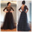 Black Prom Dress, Lace Prom Dress, Long Sleeves Prom Dress, Backless Prom Dress, Party Prom Dress, Long Evening Dress, PD0015