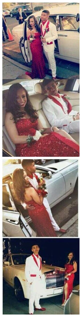 Strapless Prom Dress,Sequined Prom Dress,Red Prom Dress,Sparkly Prom Dress,Mermaid Evening Dress , Pageant Dresses,Long Prom Dress,New Style Prom Gown,Prom Dresses Online,PD0093