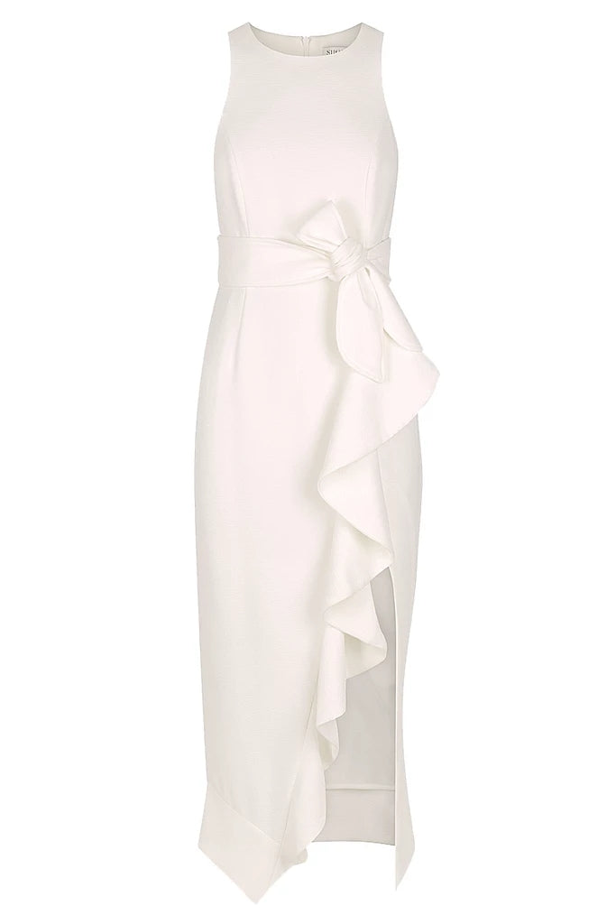 Elegant Sleeveless Tea-length Slit Bridesmaid Dress, FC3857