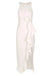 Elegant Sleeveless Tea-length Slit Bridesmaid Dress, FC3857
