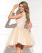 Honest A-line Tulle Sleeveless Lace Applique Homecoming Dress, FC5011