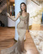 Stunning Mermiad One-Shoulder Long Sleeve Jersey Prom Dresses, FC6474