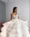 Honest Sweetheart A-line Tulle Backless Lace Top Wedding Dresses, FC4877